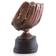 Decade Awards Baseball Glove Ball Holder Trophy, Bronze - Game Ball Holder Award - 5 Inch Tall - Engraved Plate On Request #TOP2