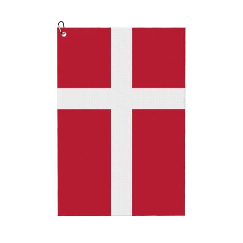QIZYOQA Flag of Denmark Golf Towel 24" X 16" Microfiber