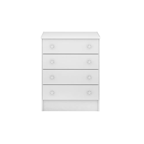 Cômoda Infantil Com 4 Gavetas Doce Sonho Branco