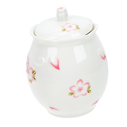 Frcolor 製浮彫り蜂蜜瓶 茶葉保存容器 キッチン用楕形キャニスター クラシックデザイン スパイスやコーヒー収納対応