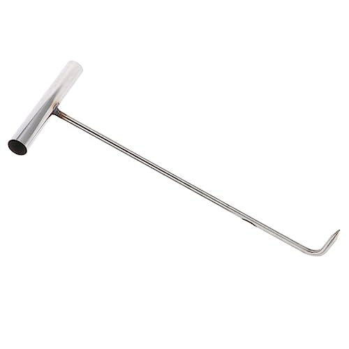 Hohopeti Manhole Lifting Hook Large Stainless Steel Hook for Lid Heavy Duty Tool