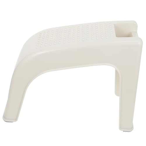 CANIGHT Reposapiés De Baño Antideslizante para Pedicura Banco De Salón De Uñas Soporte De Plástico Multifuncional y Ligero Color Beige