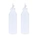 Yardwe Bottiglie di compressione plastica 2PCS 500ml con tappi a prova di perdite Dispenser ideale per colla liquida (bianco)