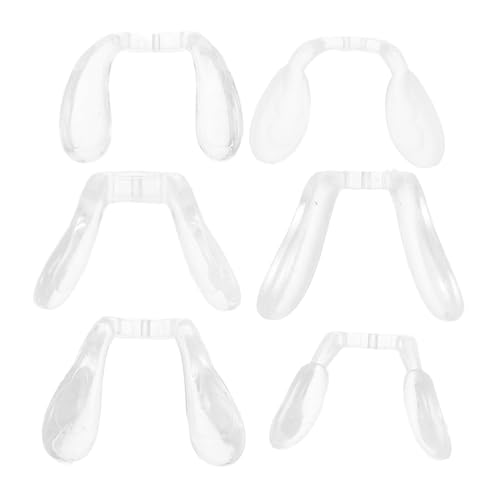 NOLITOY 6pcs Comfortable Silicone Eyeglass Pads -Slip Glasses Support for Better Fit and Stability Transparent Design for All Users