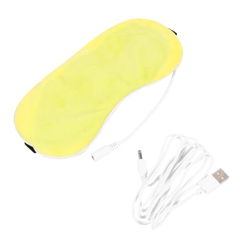 EXHUMKY 1 Pieza Calefacción de la máscara de vapor antifaz para dormir USB máscara de ojos de de ojos negros antifaz USB terciopelo de cristal Yellow