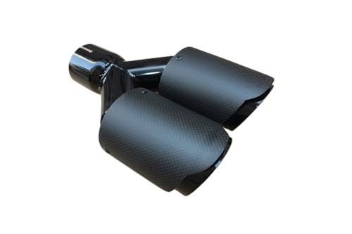 Punta de para escape coche silenciador universal negro mate 76mm in 89mm out