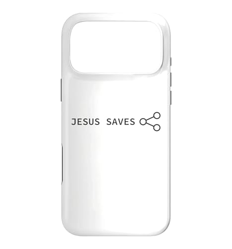 Jesus Saves! Share Node Minimal Text Evangelism Gospel �X�}�z�P�[�X iPhone 17 Pro Max �p