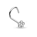 PiercedOff Multi Clear Gem Flower Nose Screw 20GA(0.8mm)
