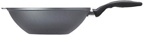 Swiss Diamond 11.8" (4.9 Qt) Wok Hd Nonstick Diamond Coated Aluminum Wok, Includes Lid - Dishwasher Safe And Oven Safe Wok, Grey #TOP1