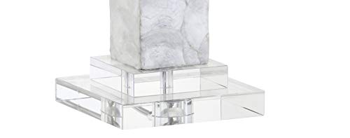 JONATHAN Y JYL4006A-SET2 32" Modern Coastal Seashell Table Lamp Set of 2 for Living Room Bedroom, Contemporary Column Bedside Nightstand Lamps with Crystal Base and White Linen Drum Shade, White - Image 8