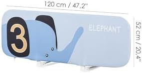 Meleni Baby 120x42 cm Katlanır Bebek Yatak Bariyeri - Fil Figürlü Koruma Güvenlik Bariyeri Baza Korkuluğu - Görsel 7