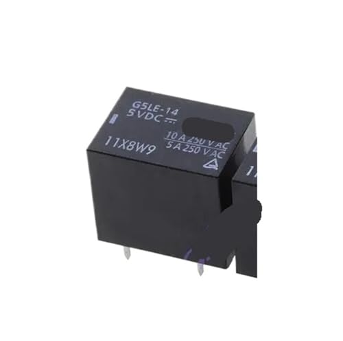 Relé G5LE-14-5VDC OMRON compatible de 5 pines y 10A para placas de circuito pack de 10 unidades