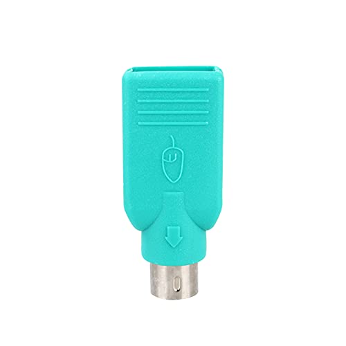 SALALIS Adaptador PS2 a USB, Adaptador USB Hembra a PS2 Macho, Plug and Play, para Conectar un Teclado o Mouse USB a la Computadora