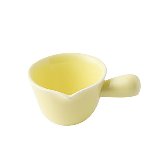 Jarra de salsa transparente para salsa, bote de salsa de cerámica, recipiente de crema, bote de salsa de cocina, bote de azúcar, crema, jarra de leche, 3 piezas de boquilla de labios sin goteo (color