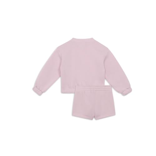 PUMA Toddler Girls 2 Piece Crew Neck Long Sleeve Shorts Set Casual - Pink2
