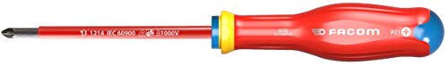 FACOM ATD0X75VE TOURNEVIS PROTWIST INOX isolé 1000 Volts pour vis cruciformes POZIDRIV - lame ronde gainée