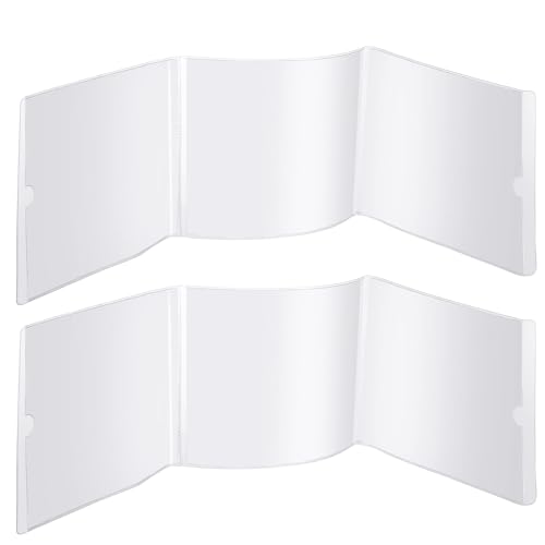 RattanView 4 Pcs Mahjong Card Protector Cover Holder Accessories Plastic Clear Large League Scorecard Cover Mahjong Sleeve Case Gifts (Transparent)