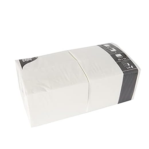 Papstar Servietten / Tissueservietten weiß (250 Stück) 33 x 33 cm, dreilagig, 1/8-Falz, ideal geeignet für Gastronomie, Haushalt oder Feste, FSC-zertifiziertes Material, #14234