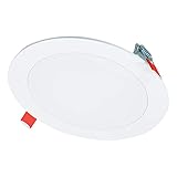 HALO HLBPH 6 inch Canless Recessed Downlight w/Remote Driver/Junction Box Integrated LED Kit Selectable 2700K, 3000K, 3500K, 4000K, 5000K CCT New Construction 6 inch White