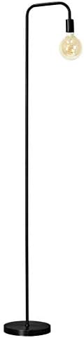 O’Bright Industrial Floor Lamp for Living Room, 100% Metal Lamp, UL Certified E26 Socket, Minimalist Design for Decorative Lighting, Stand Lamp for Bedroom/Office/Dorm, ETL Listed, Black