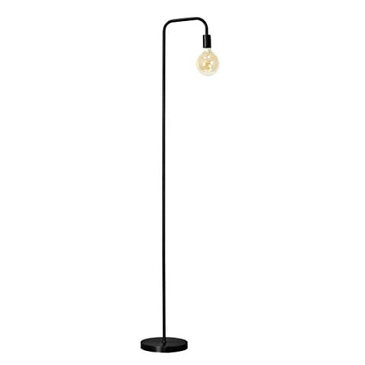 O’Bright Industrial Floor Lamp for Living Room, 100% Metal Lamp, UL Certified E26 Socket, Minimalist Design for Decorative Lighting, Stand Lamp for Bedroom/Office/Dorm, ETL Listed (Black)