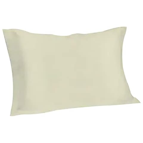 Spasilk Pure Silk Pillowcase, Charmeuse Silk Pillowcase, Hypoallergenic Pillowcase, Queen Sized, Ivory Cover