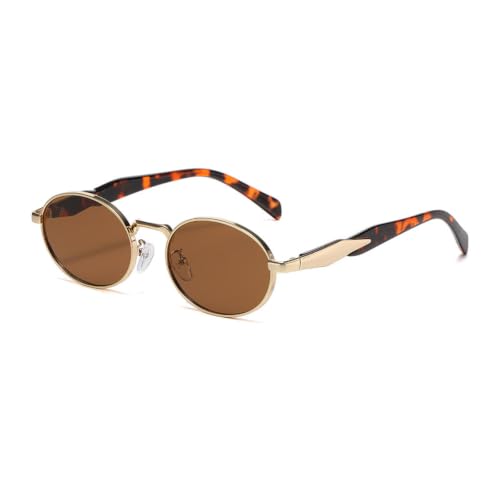 Lunettes de soleil ovales en métal légères pour éviter les traces de nez et rester stylé