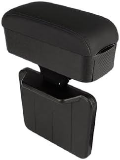 Qirc Car Armrest Box Protector Center Console Armrest Extender Elbow and Forearm Wrist Support Adjustable Height Comfort Pad Universal (Black)