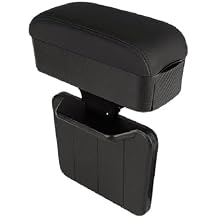 JEYODA Car Armrest Box with Cup Holder Car Central Liftable Armres Storage Organizer Box Arm Rest,Car Seat Gap Filler Organizer 1PC Black