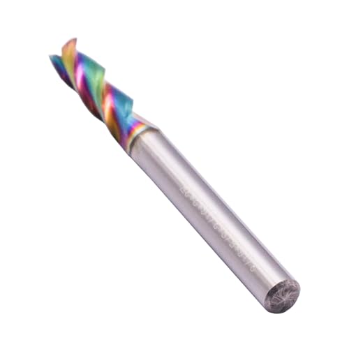 Image of 5Pcs 3 /16 inch 3 Flute Solid Carbide Square End Mills for Aluminum, DLC Coated | 37 Helix, 3 /16 inch Cutting Dia, 3 /16 inch Shank Dia, 5 /8 inch Length of Cut, 2 inch Overall Length for Milling Aluminum and Copper