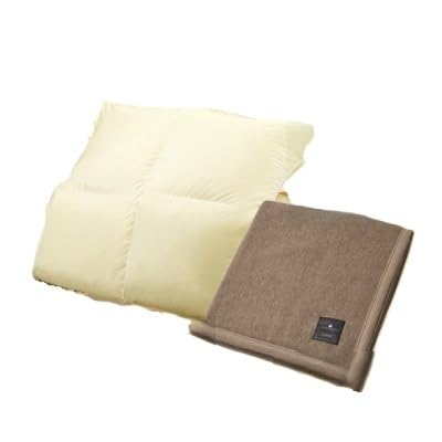(シングル)羽毛布団(掛カバー付) ハンガリー産ダウン90%&カシミヤ毛布(複数個口で配送)