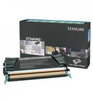 Cartouche de toner noir Lexmark C734A1KG d'origine pour imprimante Lexmark C734DTN