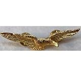 brevetto pilota elicottero  DISTINTIVO DORATO DA UNIFORME - BREVETTO PILOTA CIVILE AQUILA - METALLO 7,0 CM