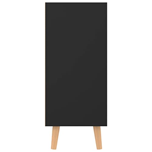 Floor Storage Cabinet, Buffet Storage Cabinet With 3 Doors And Drawer, Industrial Sideboard With Shelves, Buffet Table For Dining Room, Living Room(Black, 39.4"X11.8"X41.3") #TOP4