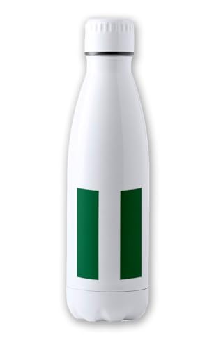 Merchandmanía Bidón Térmico aislante 500 ml acero inoxidable bandera de andalucia españa comunidad autonoma tapon seguridad botella deportivo