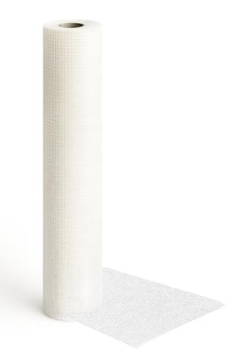 Ferretelix® Malla de Fibra de Vidrio para Revocos de Yeso Profesional blanca 1 mt x 50 mts luz 5mm x 5mm
