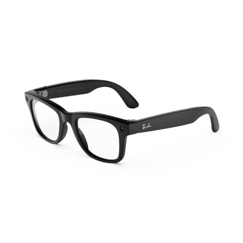 Image of Meta Ray-Ban (Gen 3) Wayfarer, Matte Black, Clear Lenses, AI Glasses with Camera for Men, Women