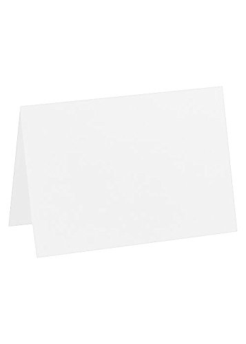 LUXPaper A7 Folded Cards | 5 1/8" x 7" | White Linen | 100lb. Cover | 50 Qty