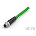 Cable Assembly; M12D4; MS; PUR Type C; Green; 1.0M
