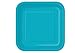 Square Teal Paper Cake Plates, 16ct
