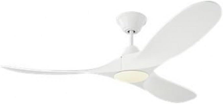 Monte Carlo 3MAVR52RZWD Maverick II Energy Star 52" Ceiling Fan with LED Light and Hand Remote Control, 3 Balsa Wood Blades, Matte White