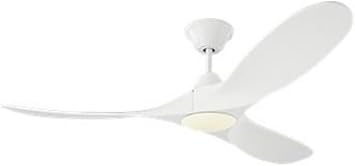 Monte Carlo 3MAVR52RZWD Maverick II Energy Star 52" Ceiling Fan with LED Light and Hand Remote Control, 3 Balsa Wood Blades, Matte White