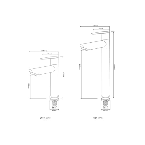 Robinet de lavabo en acier inoxydable 304 pour salle de bain moderne - 8