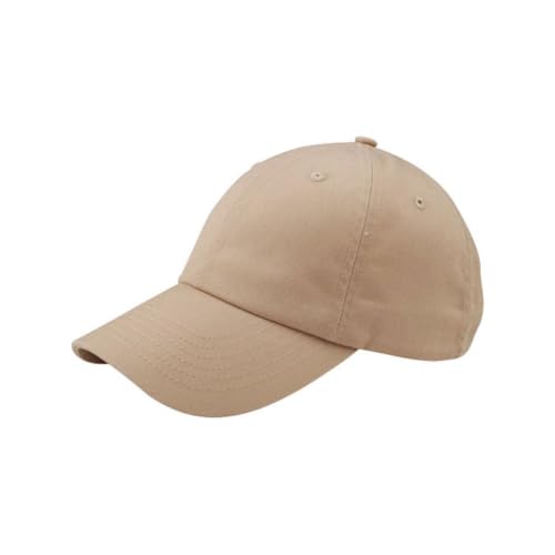Image of Classic Washed Cotton Baseball Cap - Vintage Adjustable Dad Hat, Curved Bill for Men Women, Outdoor Everyday Wear
