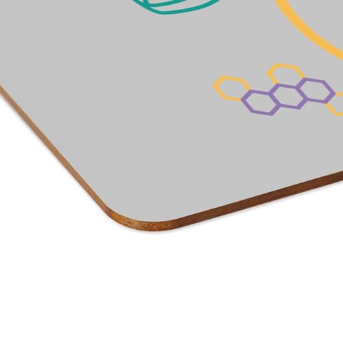 Napperons gris de table souples en liège grand format imperméables pour enfants - 4