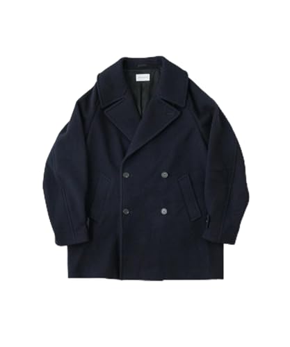 [�A�[�o�����T�[�`] P�R�[�g new basic DOUBLE BREAST HALF COAT �����Y URA7-17R001 NAVY L
