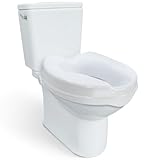 Carex Toilet Seat Riser, Elongated Raised Toilet Seat Adds 2.5 inches to Toilet Height, 300 Pound Weight Capacity Toilet Riser