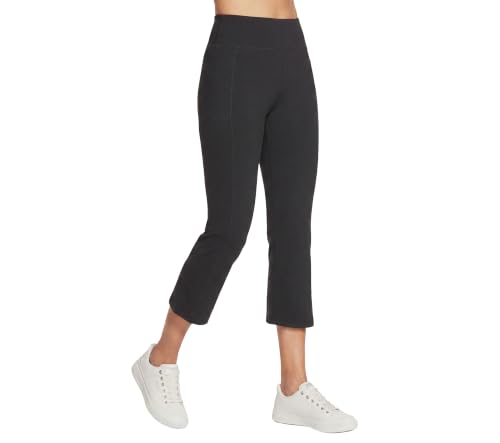 Skechers Women's GO WALK High Waisted Crop Pant, Black, XX-Large