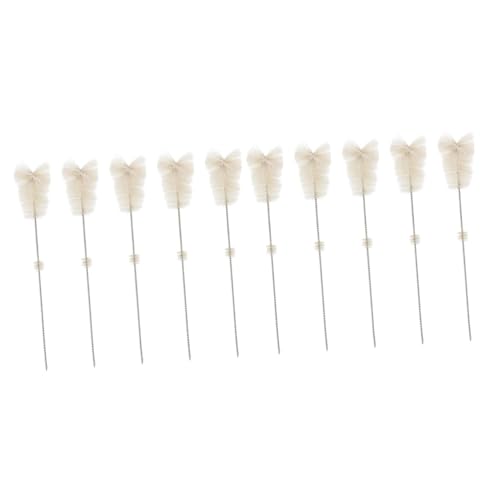 FRCOLOR 10 Pcs Bottle Brush Test Tube Brush Round Bottle Scrub Brush Drinking Straw Cleaner Brush Baby Water