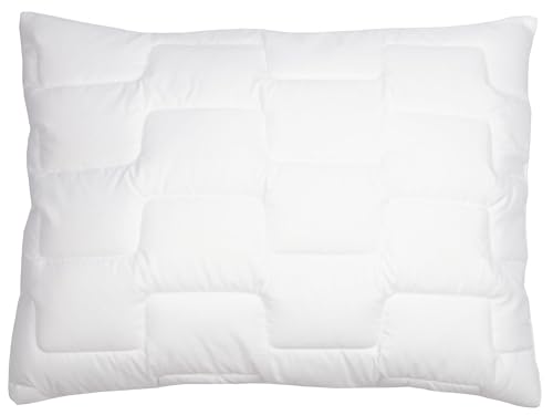 ZOLLNER Almohada Deluxe: Almohada de 3 Zonas, Fabricada en Europa, poliéster, Lavable a 95 °C, 70 x 90 cm, Calidad de Hotel, certificación Oeko Tex®